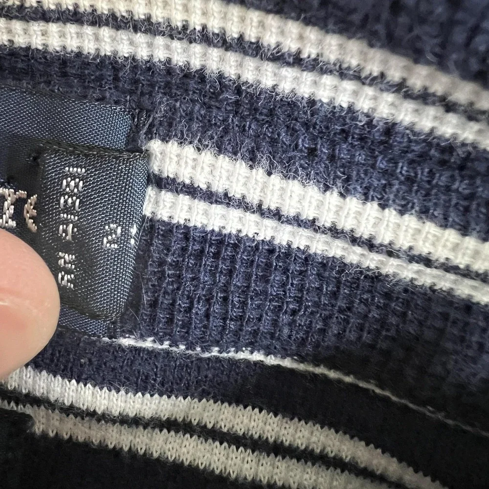 Vintage Polo Ralph‎ Lauren Polo Shirt Mens L Blue Big Stripe Button Down Pony
